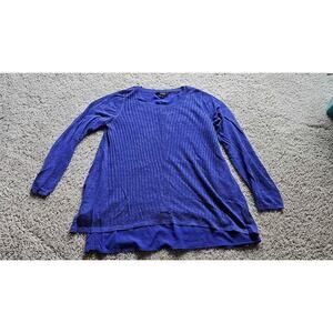 Simply Vera Vera Wang Purple Knit Tunic Top Long Sleeve Layered‎ Blouse Large